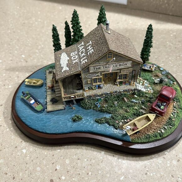 Danbury Mint “The Tackle Box” Collectors Great Cond, No Chips - Picture 2 of 6